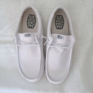 Men’s White Canvas Hey Dudes
